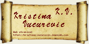 Kristina Vučurević vizit kartica